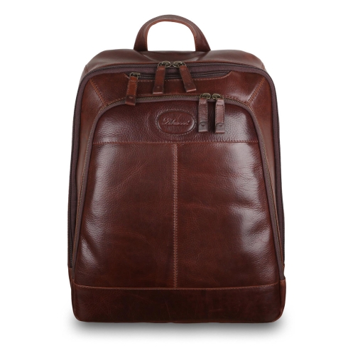 Кожаный рюкзак темно-коричневого цвета с широким углом открытия отделений Ashwood Leather 8144 Brown